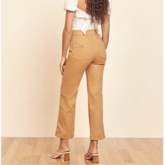 Reformation Marine Jeans in Butterscotch - Picture 2 of 6